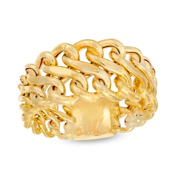 19.0mm S-Link Chain Ring in 14K Gold - Size 7