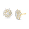 Thumbnail Image 1 of 0.69 CT. T.W. Certified Diamond Flower Frame Stud Earrings in 14K Gold (I/I2)