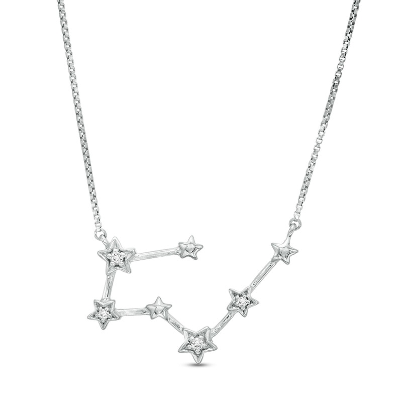 Diamond Accent Taurus Constellation Necklace in Sterling Silver|Peoples Jewellers