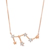 Thumbnail Image 1 of Diamond Accent Leo Constellation Necklace in Sterling Silver with 14K Rose Gold Plate