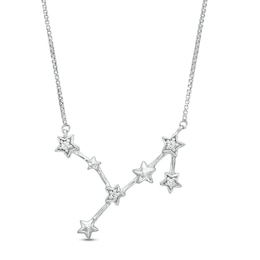 Diamond Accent Virgo Constellation Necklace in Sterling Silver