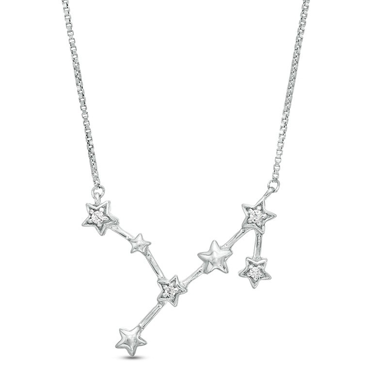 Main Image 1 of Diamond Accent Virgo Constellation Necklace in Sterling Silver