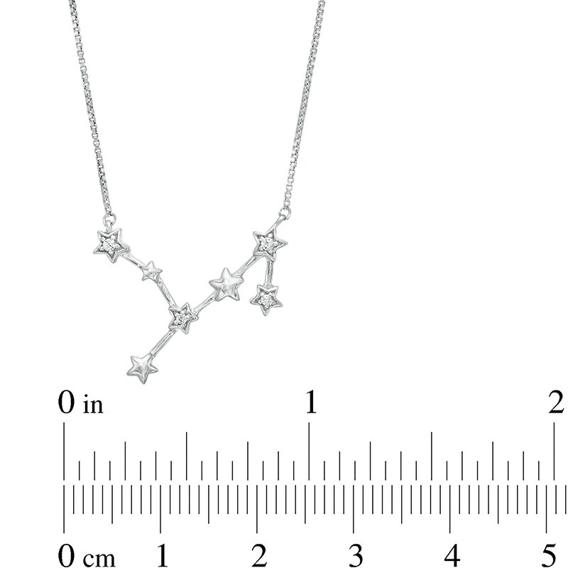 Main Image 3 of Diamond Accent Virgo Constellation Necklace in Sterling Silver