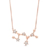 Thumbnail Image 1 of 0.04 CT. T.W. Diamond Sagittarius Constellation Necklace in Sterling Silver with 14K Rose Gold Plate