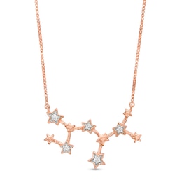 0.04 CT. T.W. Diamond Sagittarius Constellation Necklace in Sterling Silver with 14K Rose Gold Plate