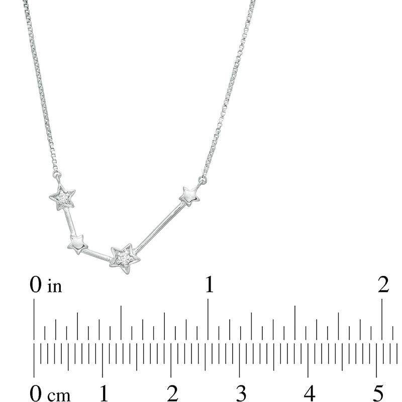 Main Image 3 of Diamond Accent Aquarius Constellation Necklace in Sterling Silver