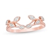 Thumbnail Image 0 of 0.085 CT. T.W. Diamond Leaf Solitaire Enhancer in 10K Rose Gold