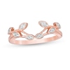 Thumbnail Image 0 of 0.085 CT. T.W. Diamond Leaf Solitaire Enhancer in 10K Rose Gold