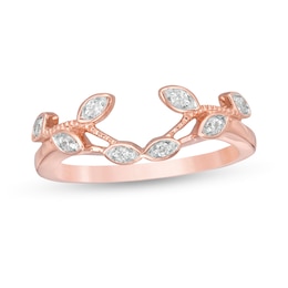 0.085 CT. T.W. Diamond Leaf Solitaire Enhancer in 10K Rose Gold