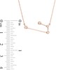 Thumbnail Image 2 of 0.04 CT. T.W. Diamond Aries Constellation Bezel-Set Necklace in 10K Rose Gold