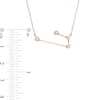 Thumbnail Image 3 of 0.04 CT. T.W. Diamond Aries Constellation Bezel-Set Necklace in 10K Rose Gold
