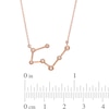 Thumbnail Image 3 of 0.04 CT. T.W. Diamond Taurus Constellation Bezel-Set Necklace in 10K Rose Gold