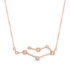 Thumbnail Image 1 of 0.04 CT. T.W. Diamond Gemini Constellation Bezel-Set Necklace in 10K Rose Gold