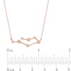 Thumbnail Image 2 of 0.04 CT. T.W. Diamond Gemini Constellation Bezel-Set Necklace in 10K Rose Gold