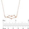 Thumbnail Image 3 of 0.04 CT. T.W. Diamond Gemini Constellation Bezel-Set Necklace in 10K Rose Gold