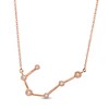 Thumbnail Image 1 of 0.04 CT. T.W. Diamond Cancer Constellation Bezel-Set Necklace in 10K Rose Gold