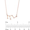 Thumbnail Image 3 of 0.04 CT. T.W. Diamond Leo Constellation Bezel-Set Necklace in 10K Rose Gold