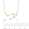 Thumbnail Image 3 of 0.04 CT. T.W. Diamond Libra Constellation Bezel-Set Necklace in 10K Gold
