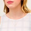 Thumbnail Image 2 of 0.04 CT. T.W. Diamond Pisces Constellation Bezel-Set Necklace in 10K Rose Gold