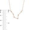 Thumbnail Image 3 of 0.04 CT. T.W. Diamond Pisces Constellation Bezel-Set Necklace in 10K Rose Gold
