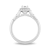 Thumbnail Image 4 of Enchanted Disney Elsa 0.58 CT. T.W. Diamond Cushion Frame Engagement Ring in 14K White Gold