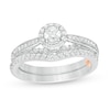 Thumbnail Image 1 of 0.50 CT. T.W. Diamond Frame Vintage-Style Bridal Set in 10K Two-Tone Gold