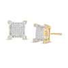 Thumbnail Image 0 of Men's 0.18 CT. T.W. Square Composite Diamond Gothic-Style Frame Stud Earrings in 10K Gold
