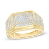 Thumbnail Image 0 of Men's 0.30 CT. T.W. Rectangular Composite Diamond Ring in 10K Gold
