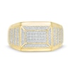 Thumbnail Image 3 of Men's 0.30 CT. T.W. Rectangular Composite Diamond Ring in 10K Gold