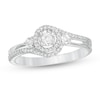 Thumbnail Image 0 of 0.20 CT. T.W. Diamond Frame Promise Ring in Sterling Silver