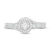 Thumbnail Image 3 of 0.20 CT. T.W. Diamond Frame Promise Ring in Sterling Silver