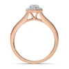 Thumbnail Image 3 of 0.25 CT. T.W. Composite Diamond Oval Frame Promise Ring in 10K Rose Gold