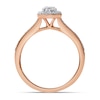 Thumbnail Image 1 of 0.25 CT. T.W. Composite Diamond Oval Frame Promise Ring in 10K Rose Gold