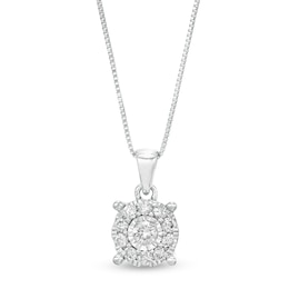 0.30 CT. T.W. Diamond Frame Pendant in 10K White Gold