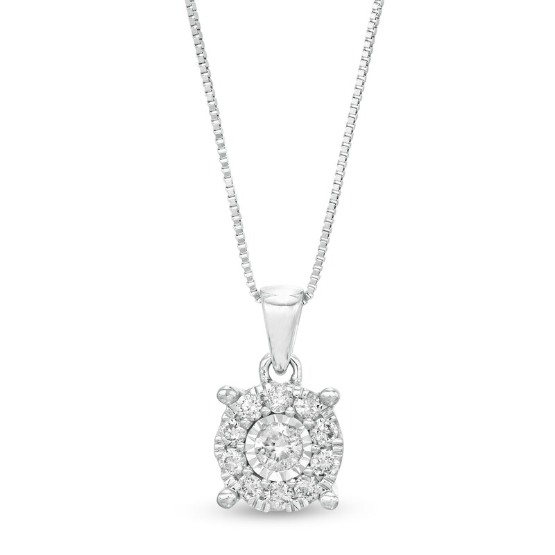0.30 CT. T.W. Diamond Frame Pendant in 10K White Gold
