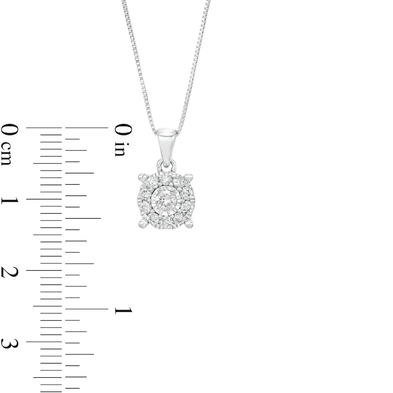 Main Image 3 of 0.30 CT. T.W. Diamond Frame Pendant in 10K White Gold