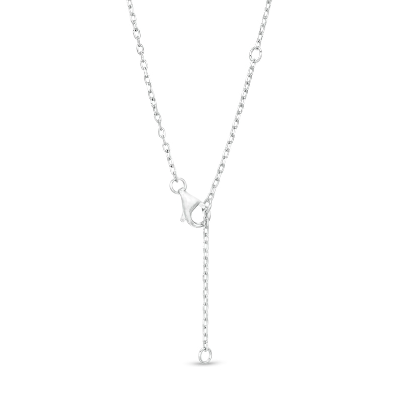 Main Image 4 of 0.30 CT. T.W. Diamond Frame Pendant in 10K White Gold
