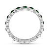 Thumbnail Image 2 of Stackable Expressions™ Green Crystal May Birthstone Eternity Band in Sterling Silver