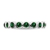 Thumbnail Image 3 of Stackable Expressions™ Green Crystal May Birthstone Eternity Band in Sterling Silver