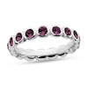 Thumbnail Image 0 of Stackable Expressions™ Purple Crystal June Birthstone Eternity Band in Sterling Silver