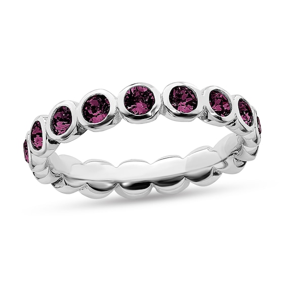 Stackable Expressions⢠Purple Crystal June Birthstone Eternity Band in