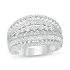 Thumbnail Image 0 of 1.23 CT. T.W. Diamond Multi-Row Ring in 10K White Gold