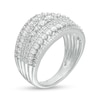 Thumbnail Image 2 of 1.23 CT. T.W. Diamond Multi-Row Ring in 10K White Gold