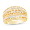 Thumbnail Image 0 of 1.23 CT. T.W. Diamond Multi-Row Ring in 10K Gold