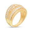 Thumbnail Image 2 of 1.23 CT. T.W. Diamond Multi-Row Ring in 10K Gold