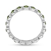 Thumbnail Image 2 of Stackable Expressions™ Light Green Crystal August Birthstone Eternity Band in Sterling Silver