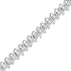 Thumbnail Image 1 of 0.50 CT. T.W. Diamond "S" Tennis Bracelet in Sterling Silver - 7.5"