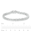 Thumbnail Image 3 of 0.50 CT. T.W. Diamond "S" Tennis Bracelet in Sterling Silver - 7.5"