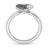 Thumbnail Image 2 of Stackable Expressions™ Marcasite Double Hearts Ring in Sterling Silver
