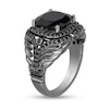 Thumbnail Image 1 of Enchanted Disney Villains Maleficent Onyx and 0.45 CT. T.W. Black Diamond Ring in Black Rhodium Sterling Silver